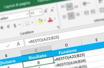La Funzione RESTO Excel Espresso