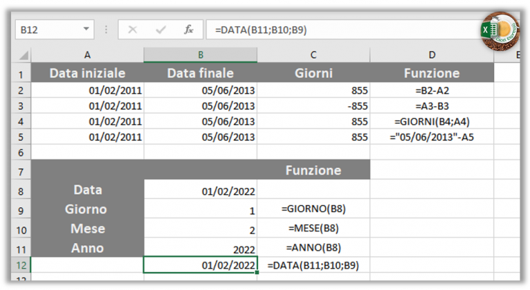 La Funzione Data Excel Espresso