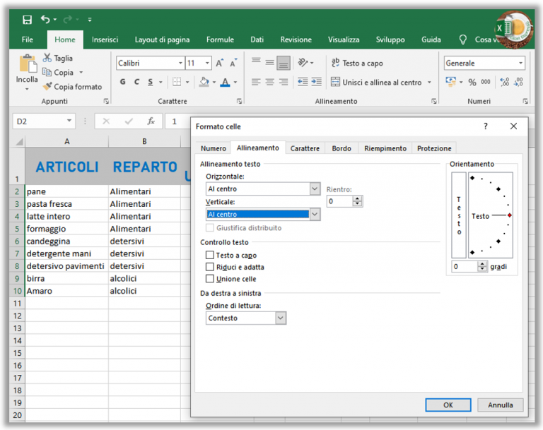 04 - I gruppi di comando: Carattere, Allineamento e Numeri - Excel Espresso