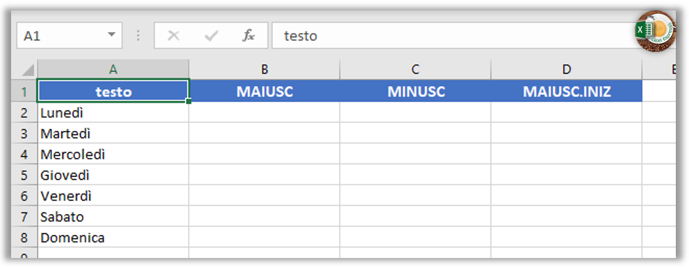 La Funzione Maiusc Excel Espresso 3574